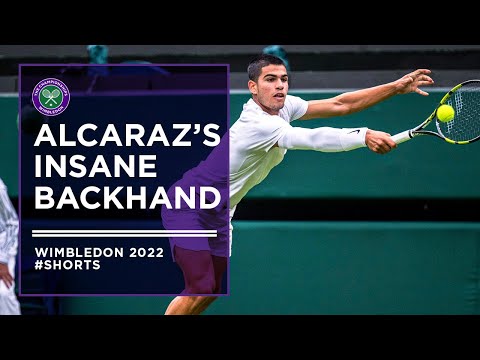 Alcaraz's Insane Wimbledon Backhand 🤯 #shorts