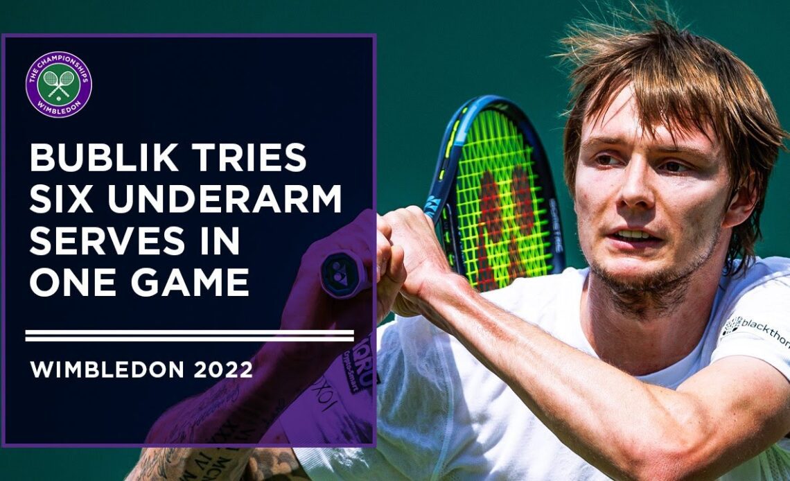 Alexander Bublik Attempts Six Underarm Serves in One Game | Wimbledon 2022