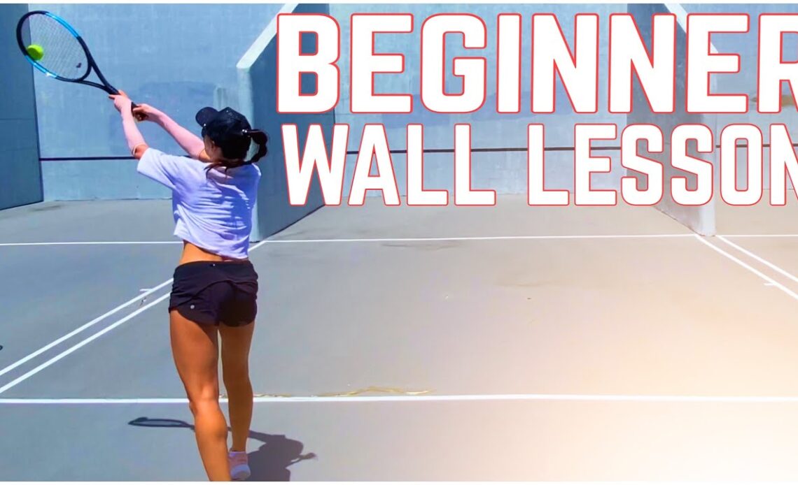 Beginner Tennis Wall Lesson | Forehand, Backhand & Volleys