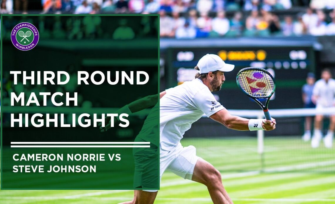 Cameron Norrie vs Steve Johnson | Match Highlights | Wimbledon 2022