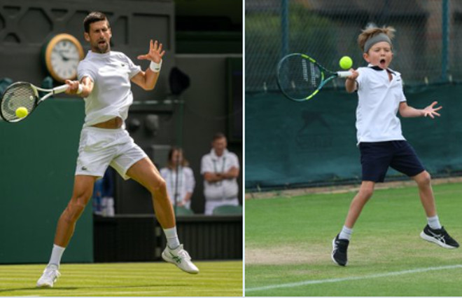 Watch: Djokovic Hits with Biggest Fan, Son Stefan