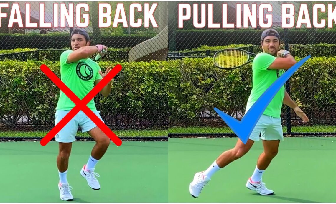 Falling Back vs Pulling Back on the Forehand | Tennis Lesson with 4.5 NTRP Player