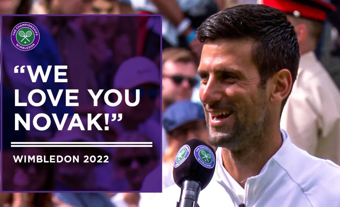 Fan Declares Love for Novak Djokovic | Wimbledon 2022