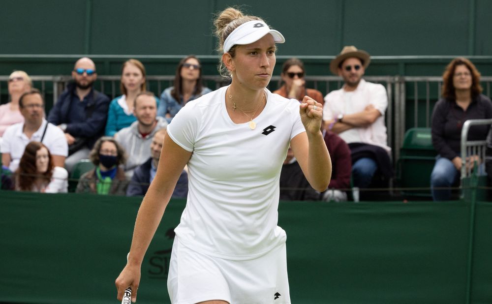 With darkness fast descending, Elise Mertens saved two match points returning at 5-6 in set two against Panna Udvardy, eked out the ensuing tiebreak and returned the next day to complete her 3-6, 7-6(5), 7-5 win in round two of Wimbledon..