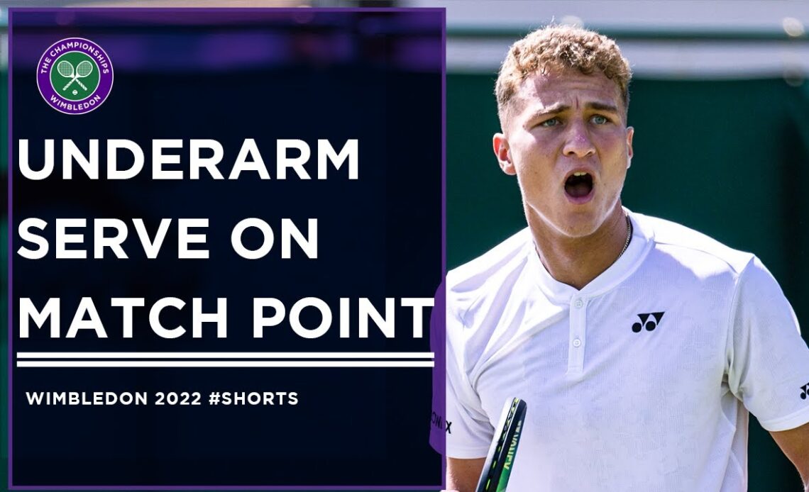 Incredible Underarm Serve On Match Point #Shorts