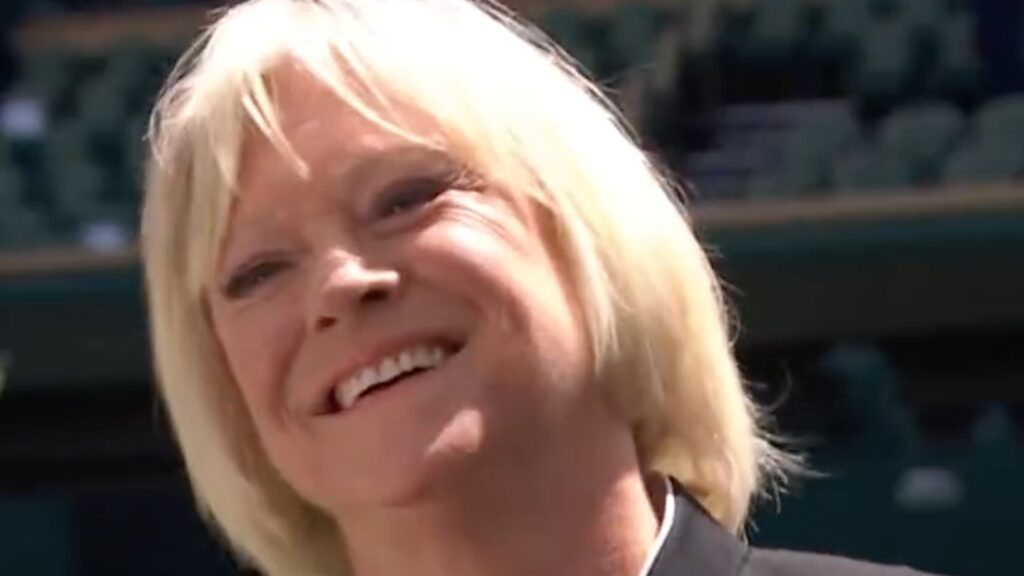 John McEnroe honored celebrated Wimbledon presenter Sue Barker