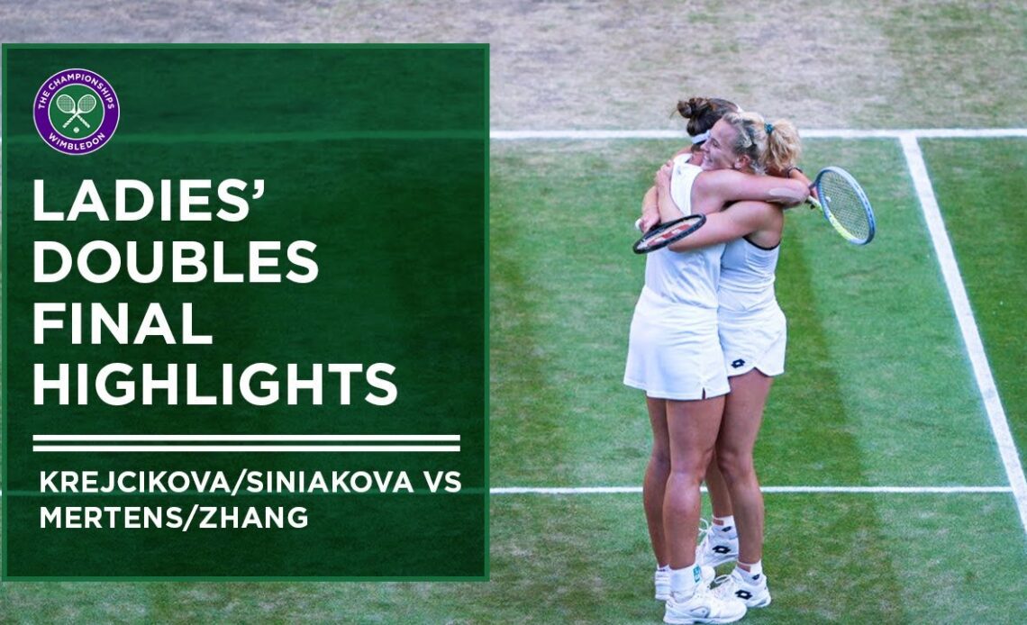 Mertens / Zhang vs. Krejcikova / Siniakova: Ladies' Double Final Highlights | Wimbledon 2022