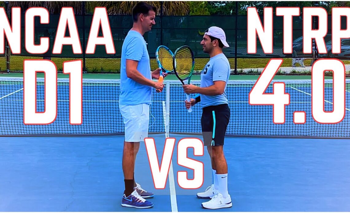 Nick (D1) vs Shamir (4.0 NTRP) | Tennis Match