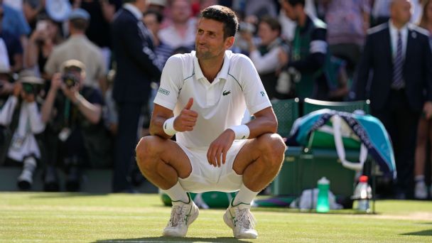 Novak Djokovic hits on 21, outlasts Nick Kyrgios and wins 7th Wimbledon title