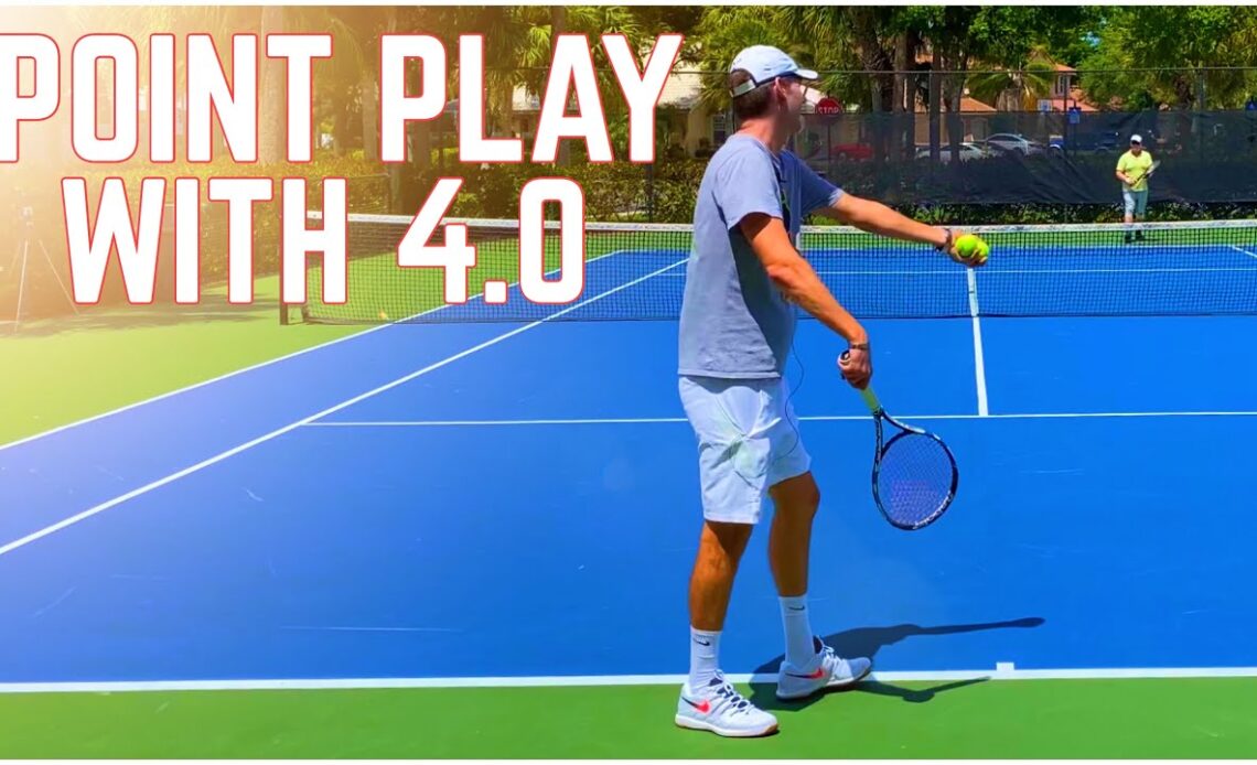 Point Play with 4.0 NTRP Student | Tennis Technique and Strategy