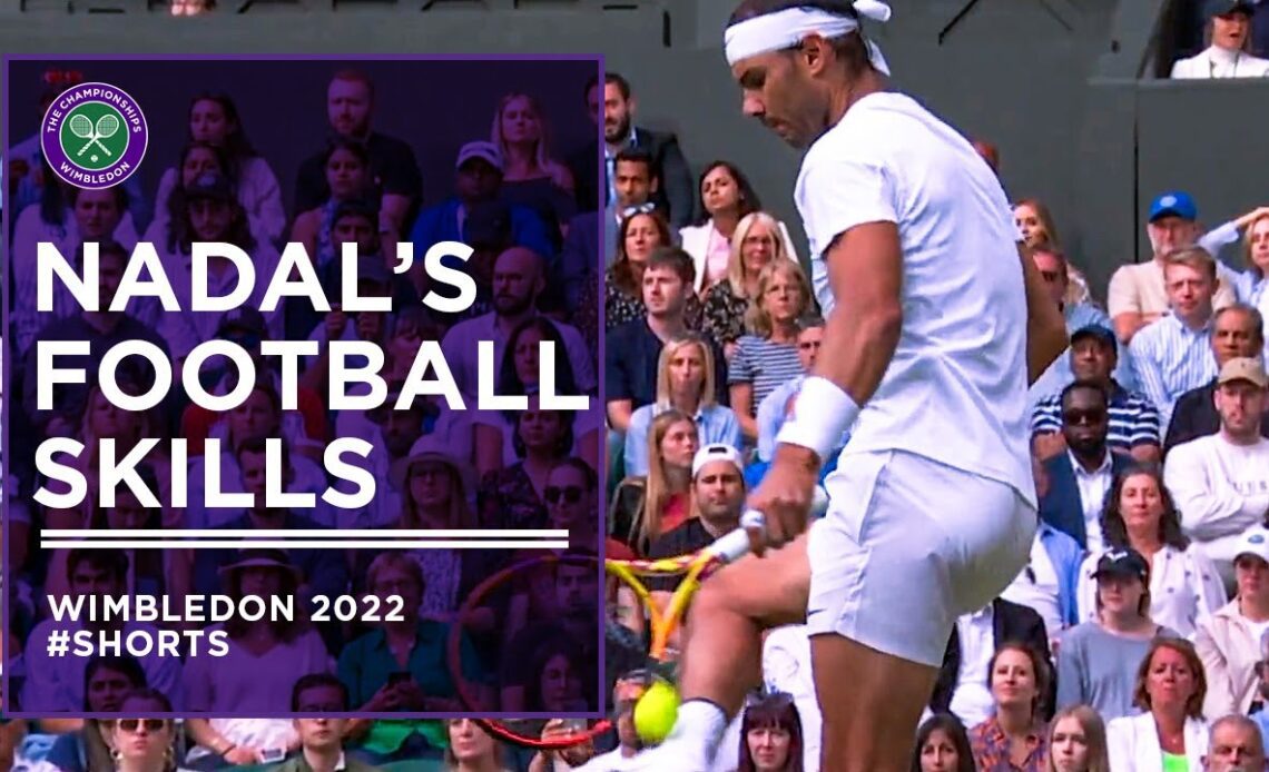 Rafael Nadal with impressive football skills during Wimbledon #shorts