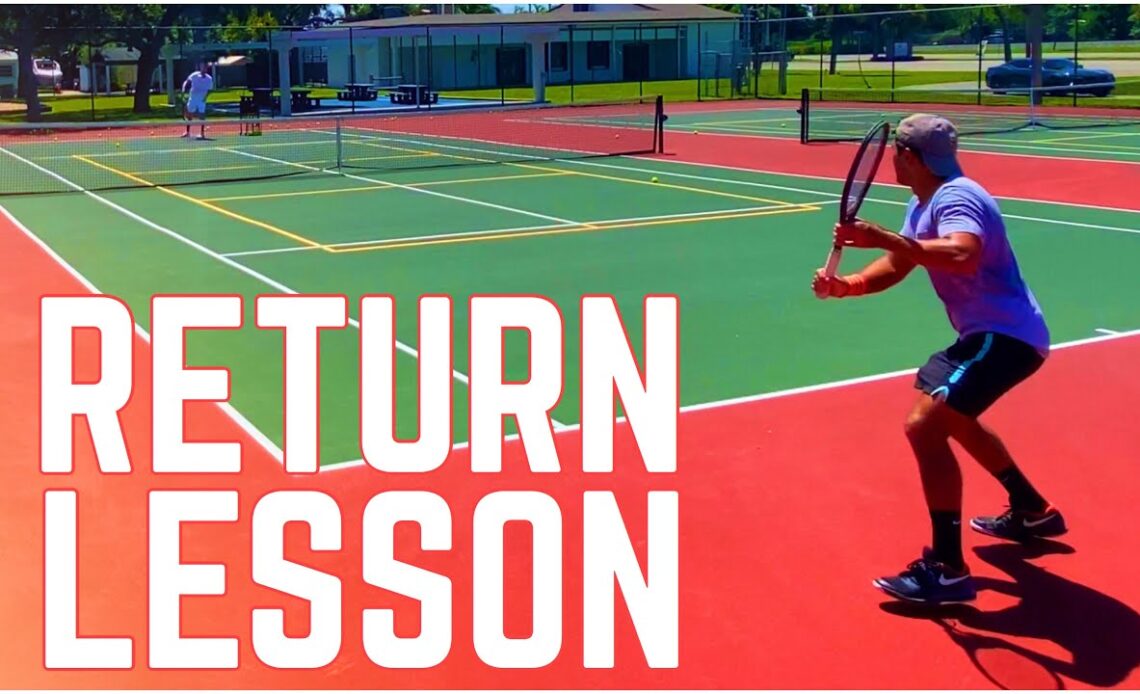 Return of Serve Tennis Lesson with 4.5 NTRP Student