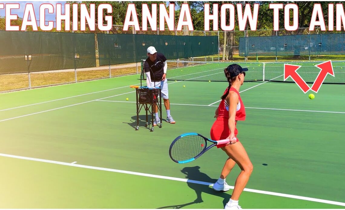 Teaching Anna How to Aim in Tennis