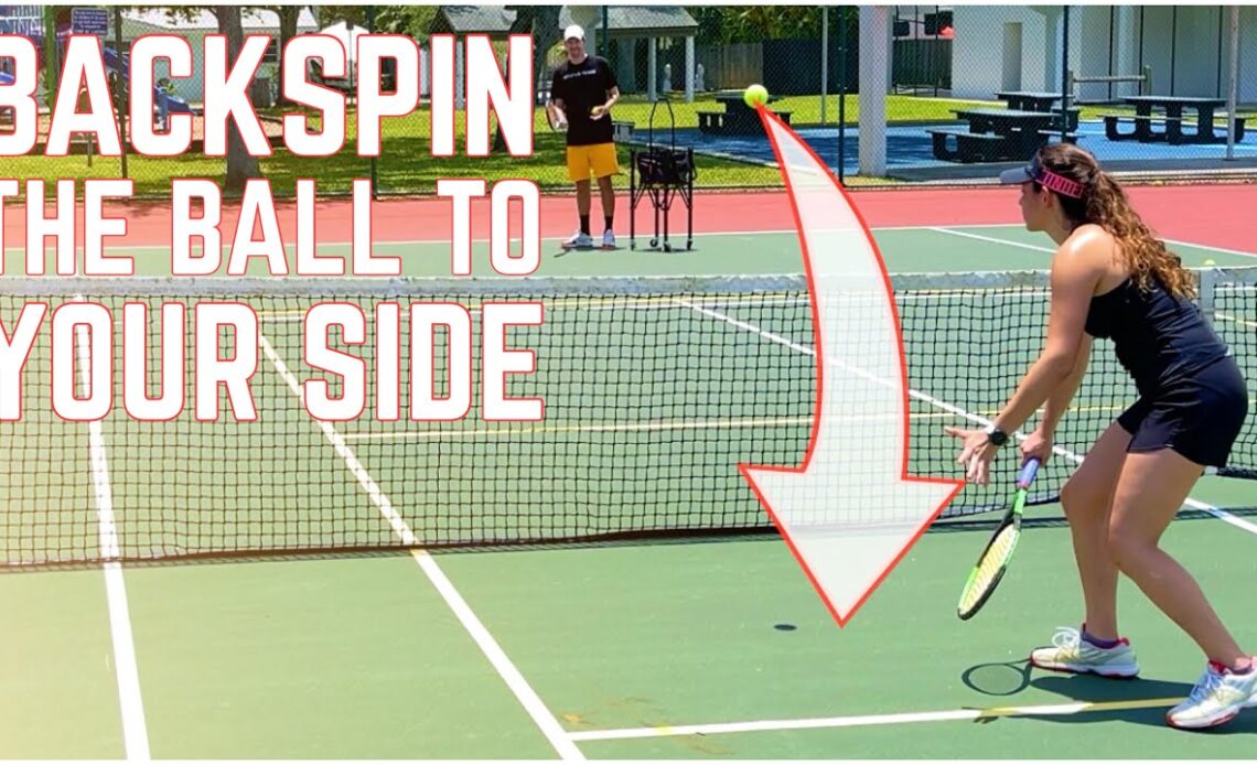 Teaching Karla How to Hit a Backspin Drop Shot Volley | Tennis Specialty Shot