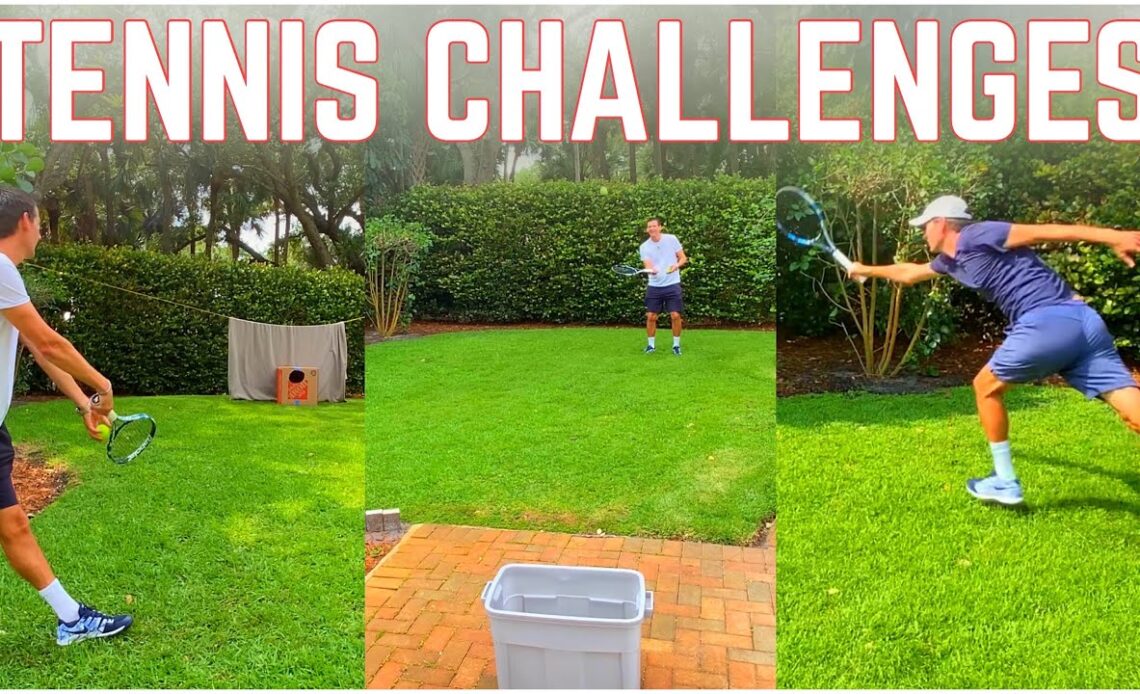 Tennis Challenges | At Home Tennis Drills 🎾🏡