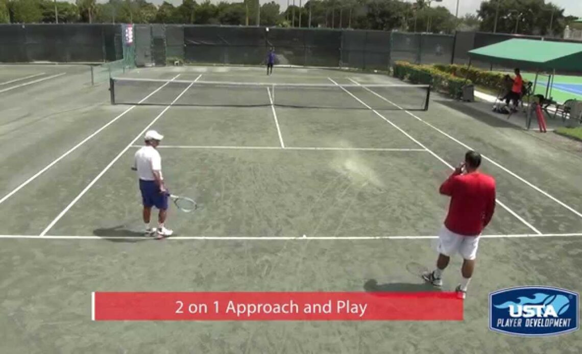 Tennis Training Progression - 2 on 1 Transition Drill (1 of 13)