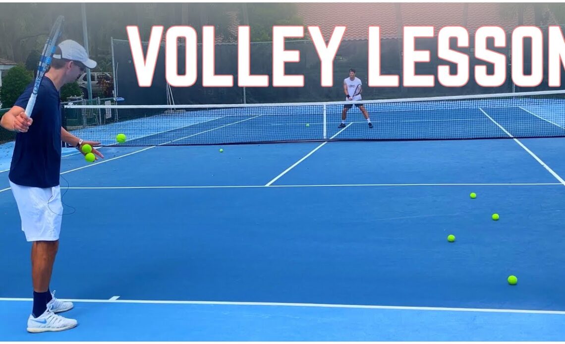 Tennis Volley Lesson With 5.5 NTRP Player | Drills to Improve Net Game