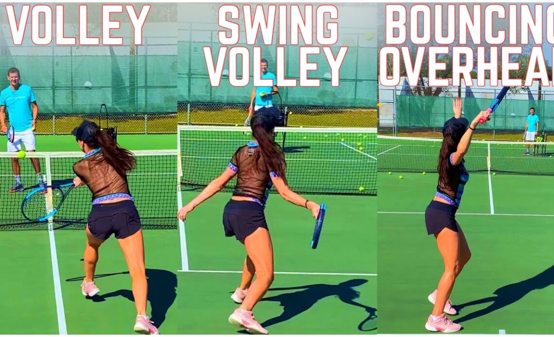 Volley, Swing Volley, & Bouncing Overhead Lesson with Anna