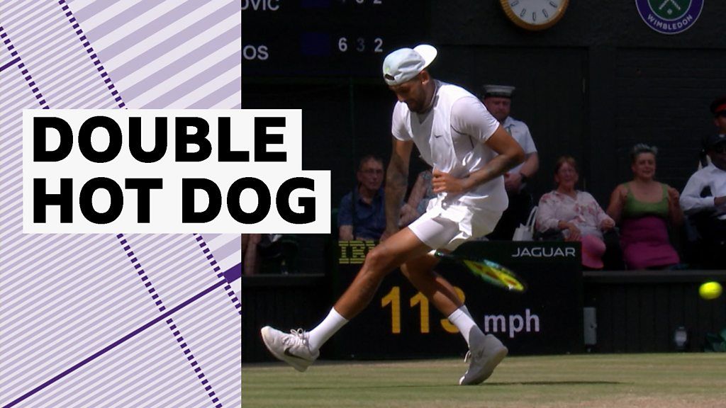 Wimbledon 2022: Nick Kyrgios attempts back-to-back hotdogs to catch out Novak Djokovic