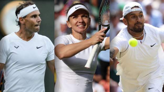 Wimbledon: Simona Halep, Rafael Nadal and Nick Kyrgios in action on day 10