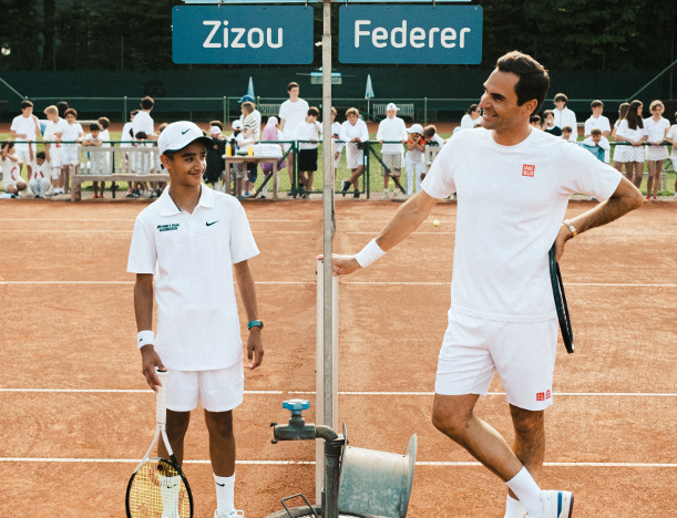 Watch: Federer Keeps Promise, Plays with Fan Zizou