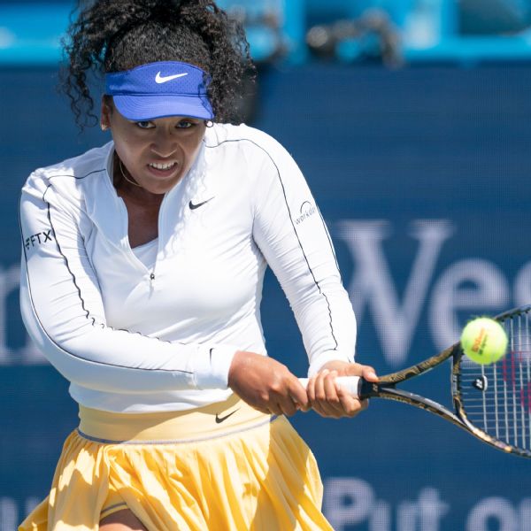Naomi Osaka eliminated by Shuai Zhang in first round of Western & Southern Open in Cincinnati