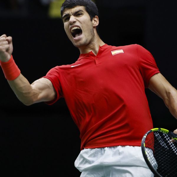 Carlos Alcaraz, 19, wins in straight sets, helps to secure Spain's victory over South Korea in Davis Cup