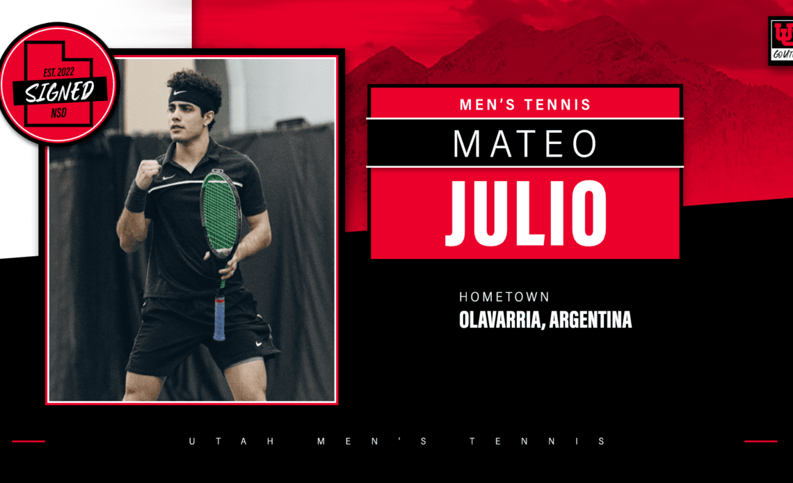 Mateo Julio Joins Utah Men’s Tennis For 2022-23