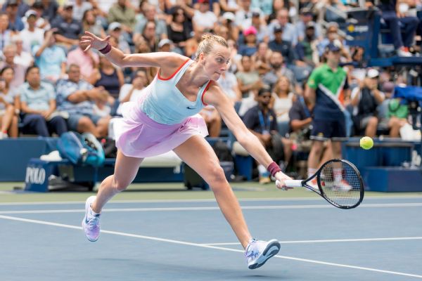 Petra Kvitova edges Garbiñe Muguruza in third-set tiebreaker to complete comeback, advance at US Open