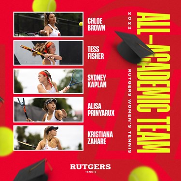 Five Scarlet Knights named to ITA Scholar Athlete list in 2022