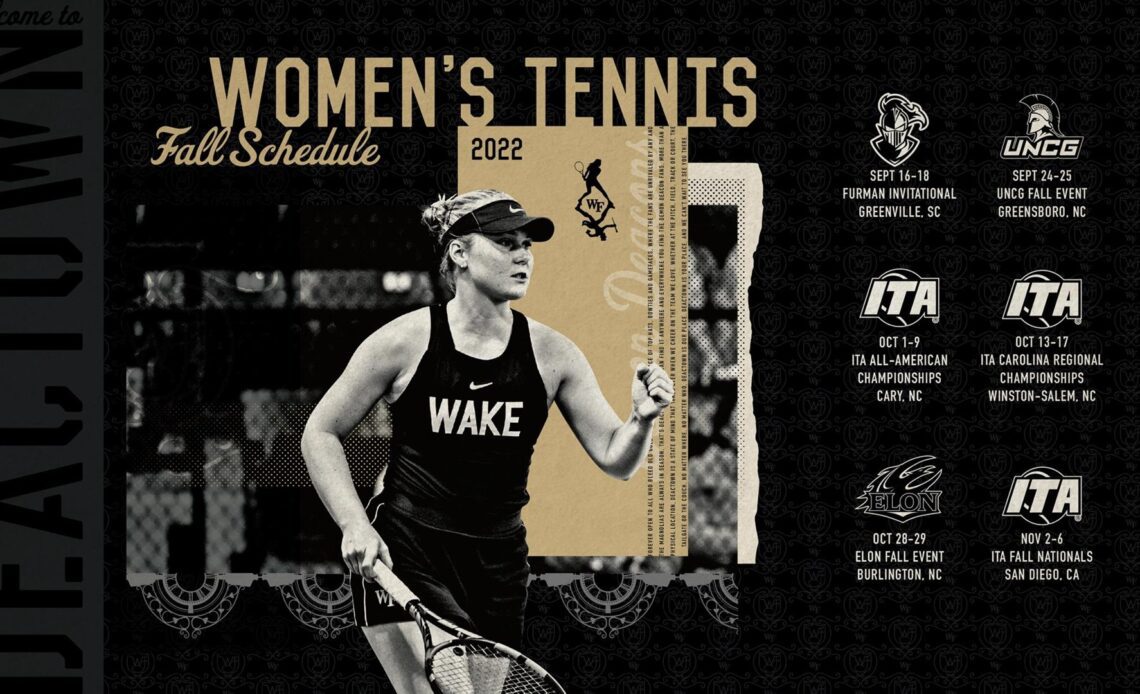 Women’s Tennis Unveils 2022 Fall Schedule