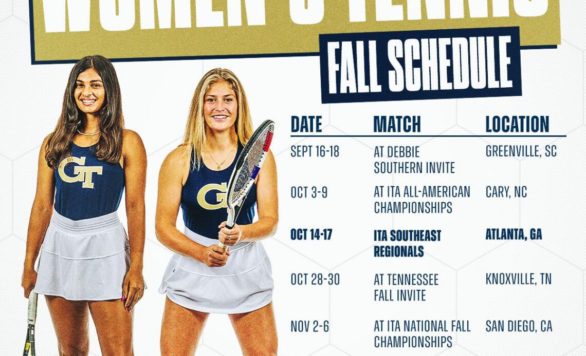 Women’s Tennis Unveils Fall Slate – Georgia Tech Yellow Jackets