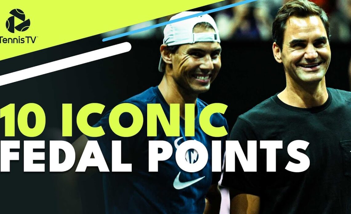 10 Iconic Federer vs Nadal Points 😍