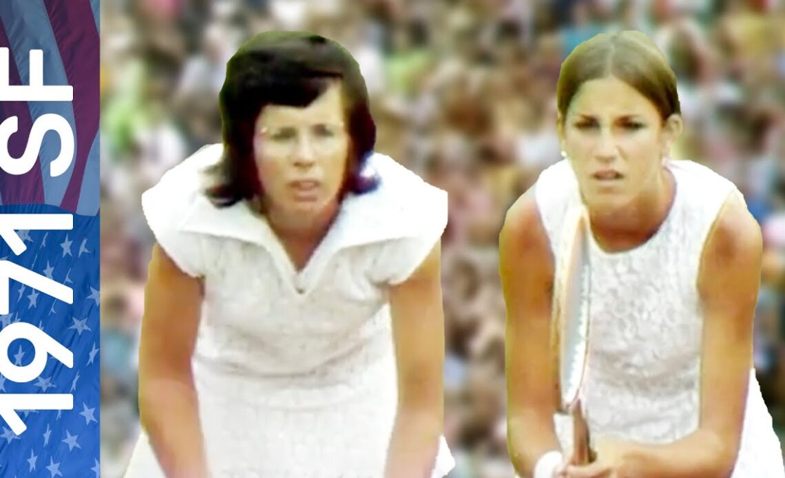 16-year-old Chris Evert vs 27-year-old Billie Jean King | US Open 1971 Semifinal