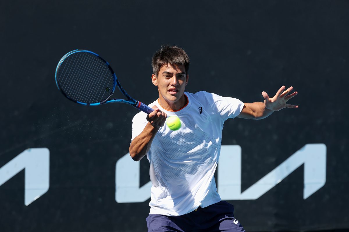 Philip Sekulic in action at Australian Open 2022. Picture: Tennis Australia