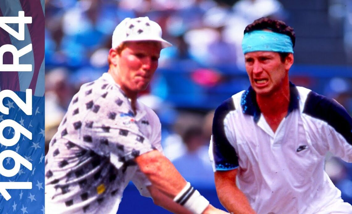 22-year-old Jim Courier vs 33-year-old John McEnroe Full Match | US Open 1992 Round 4