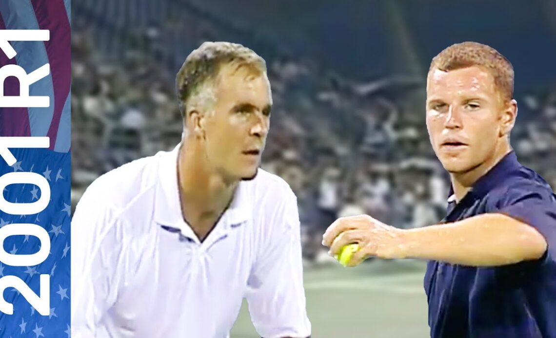 31-year-old Todd Martin vs 23-year-old Michael Russell | US Open 2001 Round 1