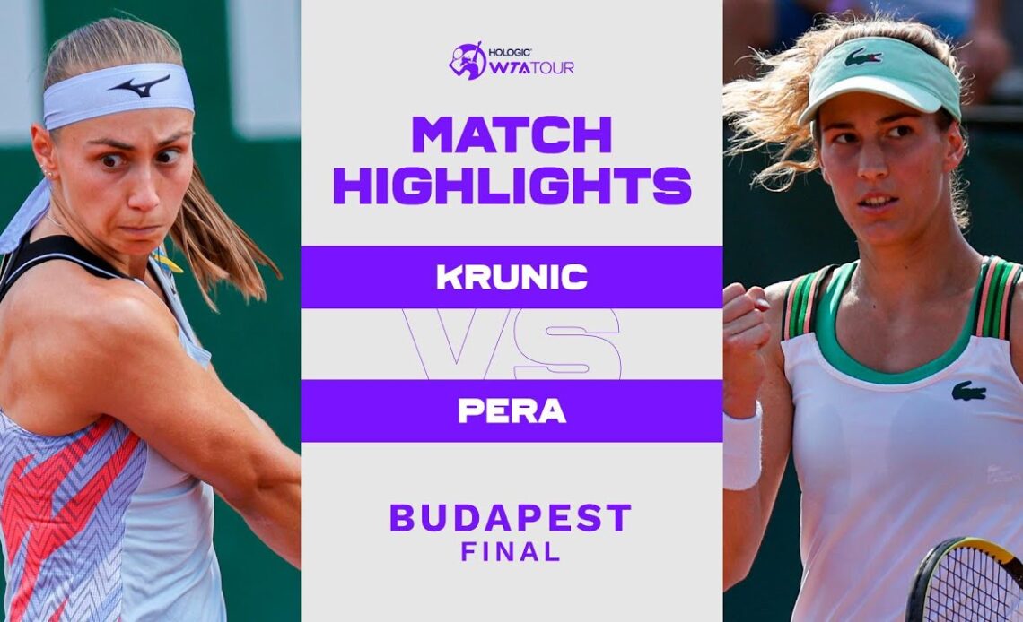 Aleksandra Krunic vs. Bernarda Pera | Budapest Final | WTA Match Highlights