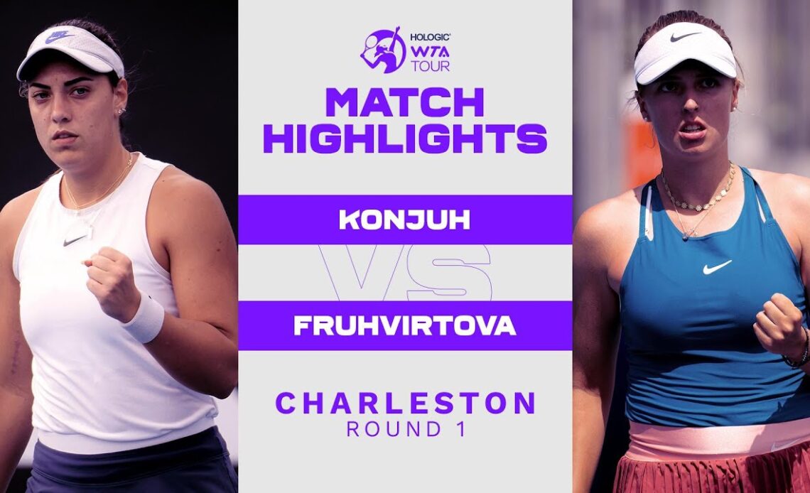 Ana Konjuh vs. Linda Fruhvirtova | 2022 Charleston Round 1 | WTA Match Highlights