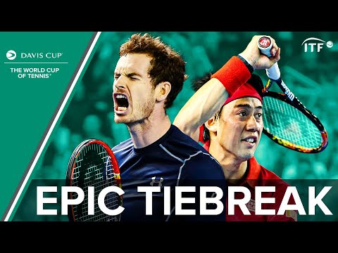 Andy Murray v Kei Nishikori EPIC TIEBREAK | Great Britain v Japan | 2016 Davis Cup | ITF