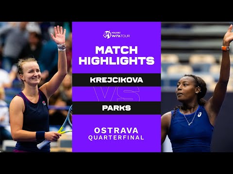 Barbora Krejcikova vs. Alycia Parks | 2022 Ostrava Quarterfinal | WTA Match Highlights
