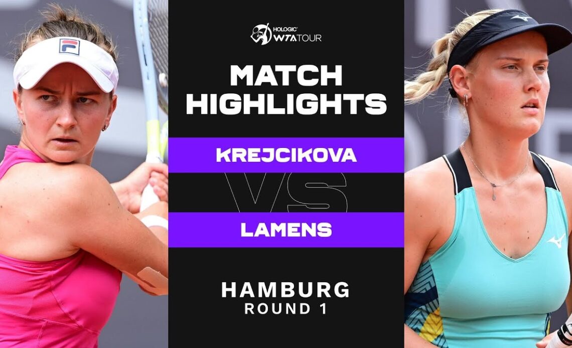 Barbora Krejcikova vs. Suzan Lamens | 2022 Hamburg Round 1 | WTA Match Highlights