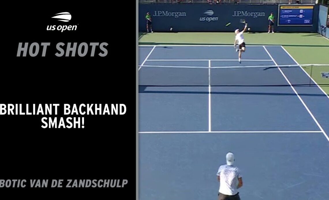 Botic Van de Zandschulp Recovers with Brilliant Backhand Smash! | 2022 US Open
