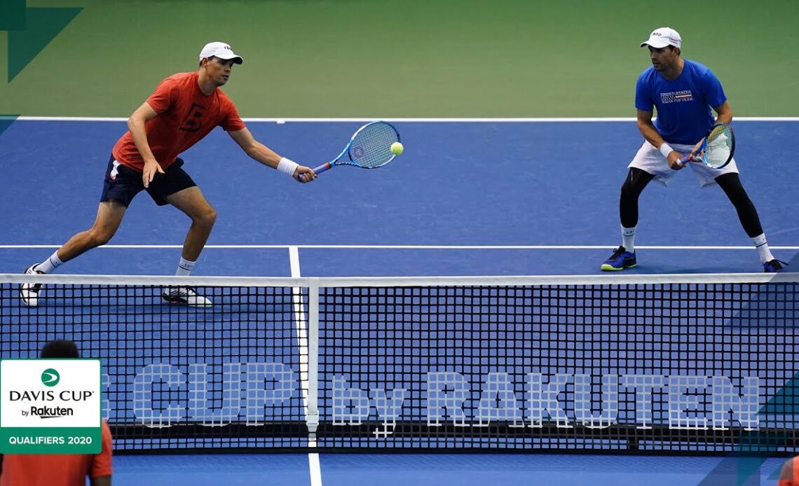 Bryan Brothers Team USA Practice Session | Davis Cup 2020 Qualifier