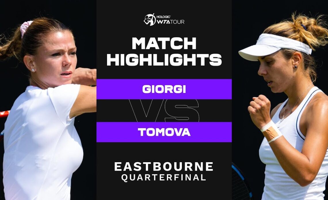 Camila Giorgi vs. Viktoriya Tomova | 2022 Eastbourne Quarterfinal | WTA Match Highlights