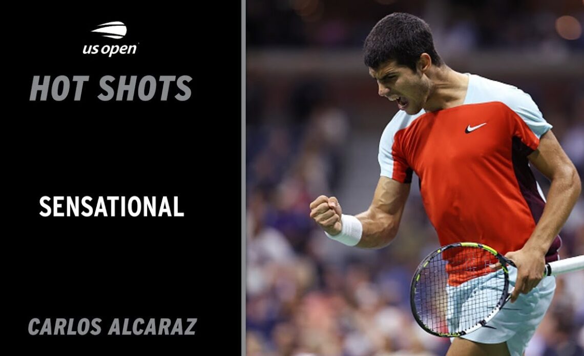 Carlos Alcaraz Hits Ridiculous Behind-The-Back Shot! | 2022 US Open