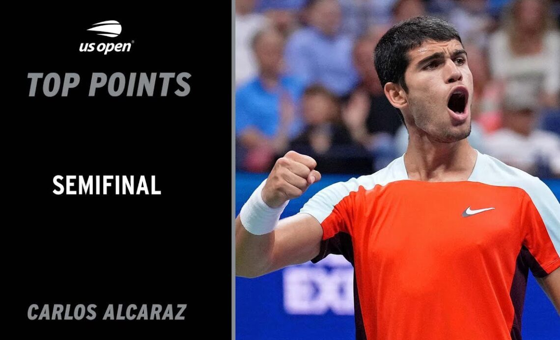 Carlos Alcaraz | Top Points vs. Frances Tiafoe | 2022 US Open Semifinal