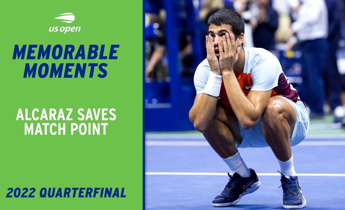 Carlos Alcaraz's Comeback After Saving Match Point | 2022 US Open