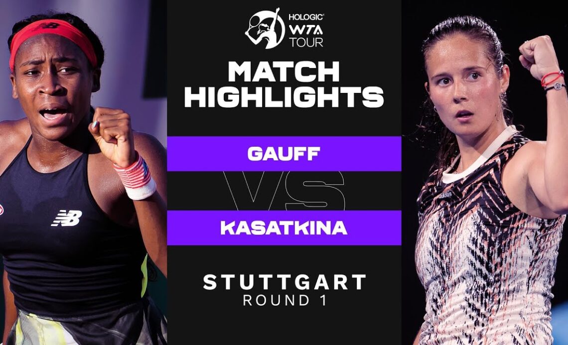 Coco Gauff vs. Daria Kasatkina | 2022 Stuttgart Round 1 | WTA Match Highlights