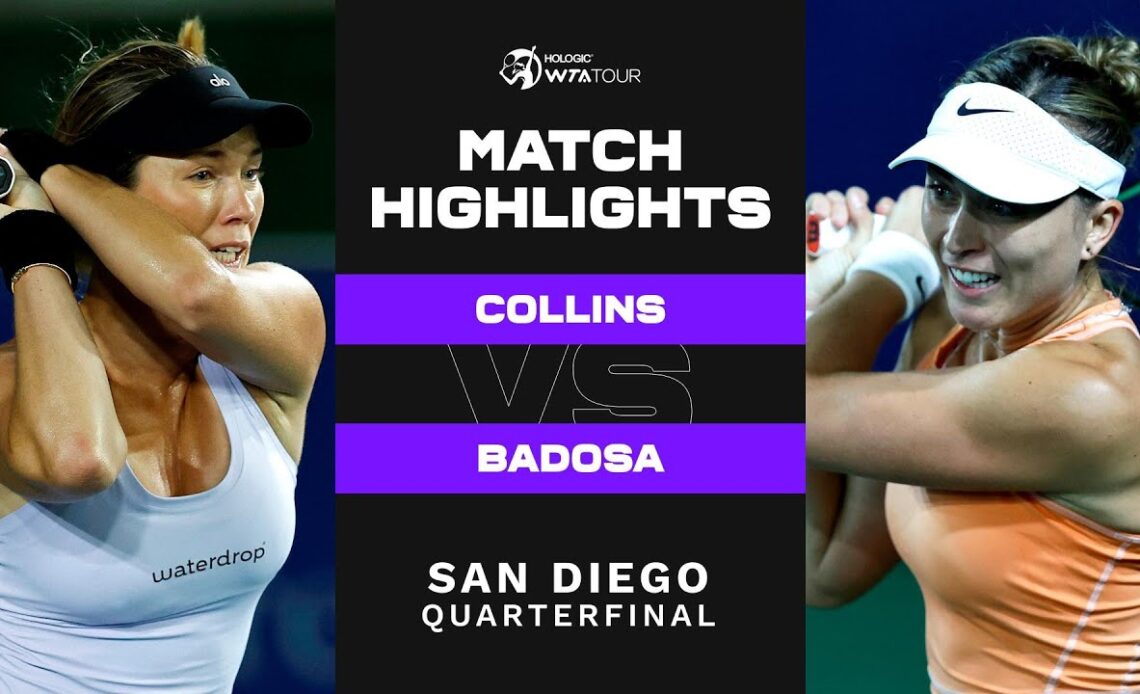 Danielle Collins vs. Paula Badosa | 2022 San Diego Quarterfinal | WTA Match Highlights